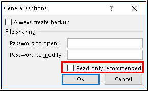Make Excel File Read-only 3