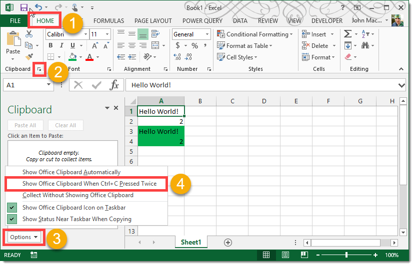 Shortcut To Clear The Clipboard In Excel