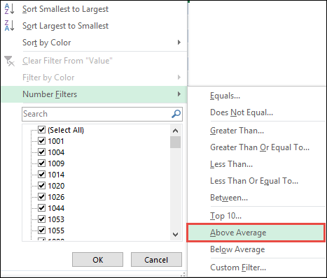 filter out Excel data to save time