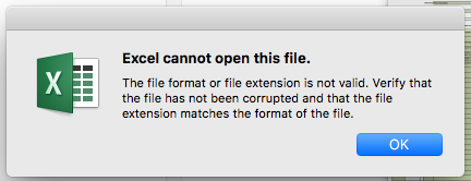Excel Cannot Open the File
