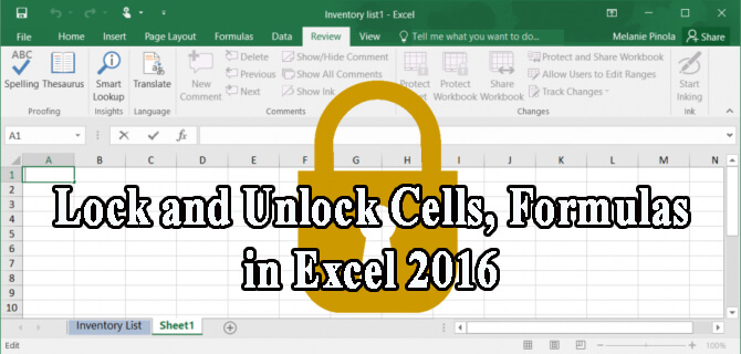 Lock and Unlock Cells Formulas