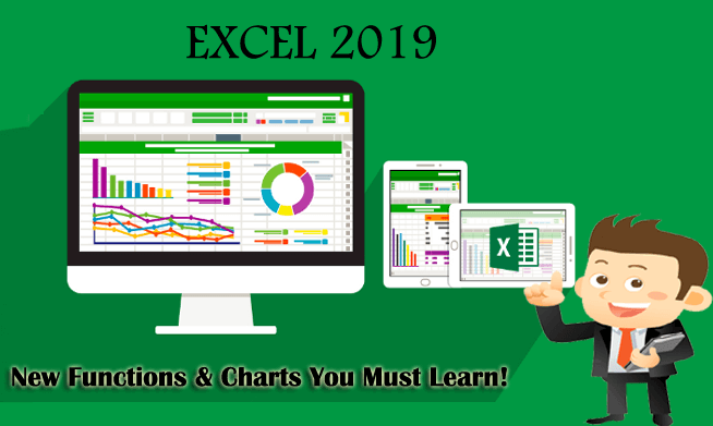 learn Excel 2019 functions & charts