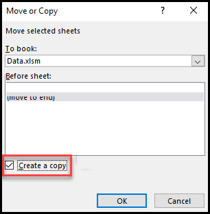 Create a copy box