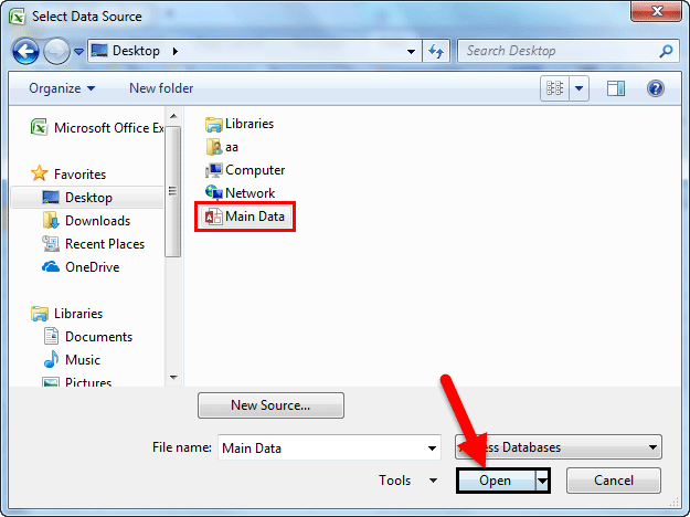 Import Data from Access to Excel