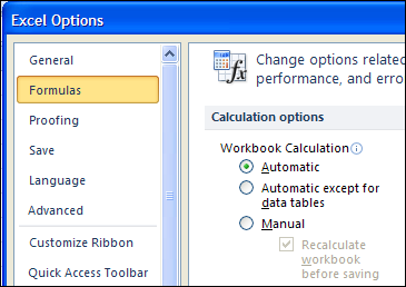 Turning Off Excel Error Checking 2