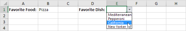 Dependent Drop-down Lists 2
