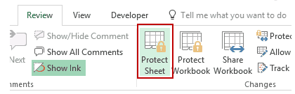 Protect the Entire Sheet except few cells 2