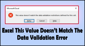 this value doesn't match the data validation restrictions defined for ...