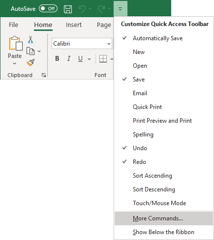 Quick Access Toolbar