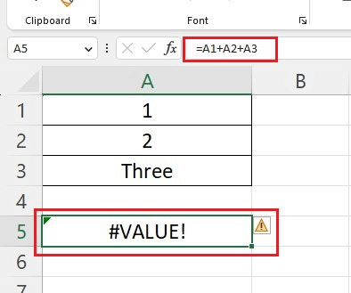 #VALUE! error in Excel