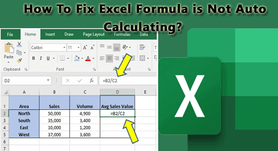 Fix Excel Formula is Not Auto Calculating