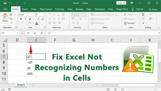 Fix Excel Not Recognizing Numbers in Cells