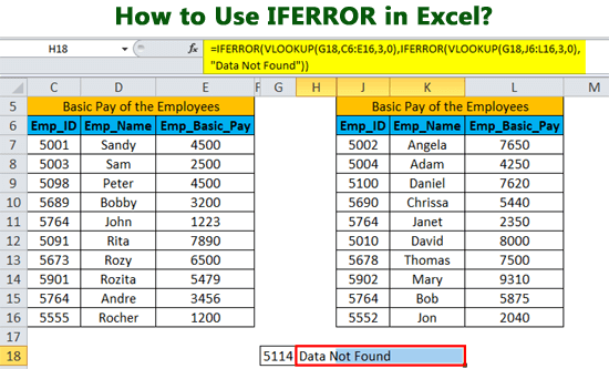 How to Use IFERROR in Excel