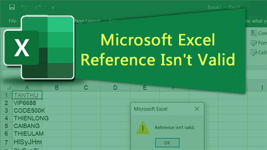 Microsoft Excel Reference Isn't Valid