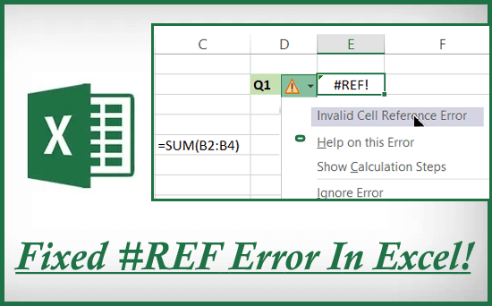 How to Fix #REF In Excel