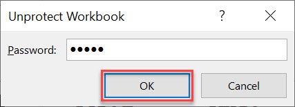 Unprotect Workbook