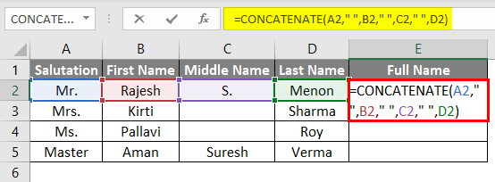 How to Combine First and Last Name in Excel