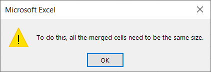 o Do This All Merged Cells Need to Be of the Same Size