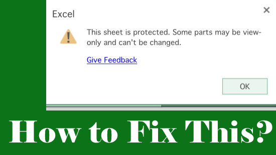 This Sheet Is Protected. Some Parts May Be View-Only and Can't Be Changed
